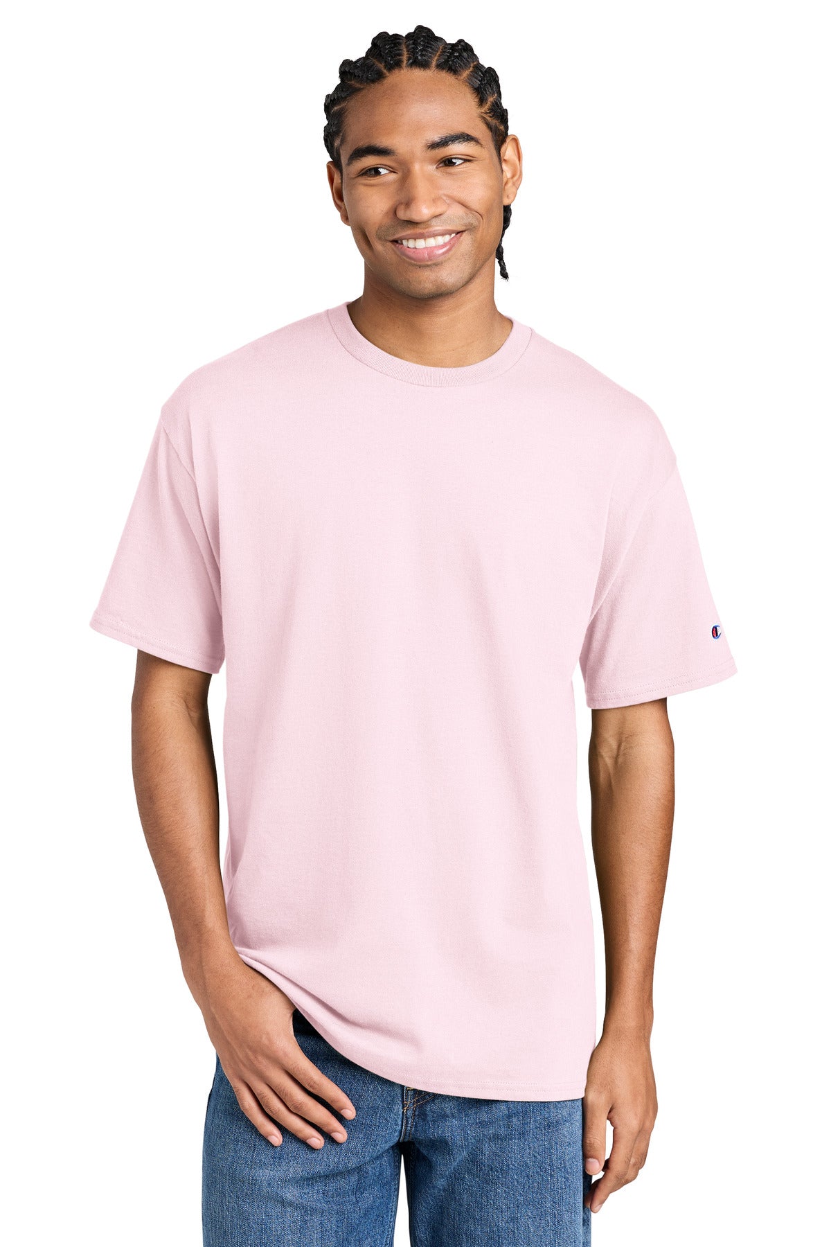 Champion Jersey Short Sleeve Tee CH1000 in Lilac Pink