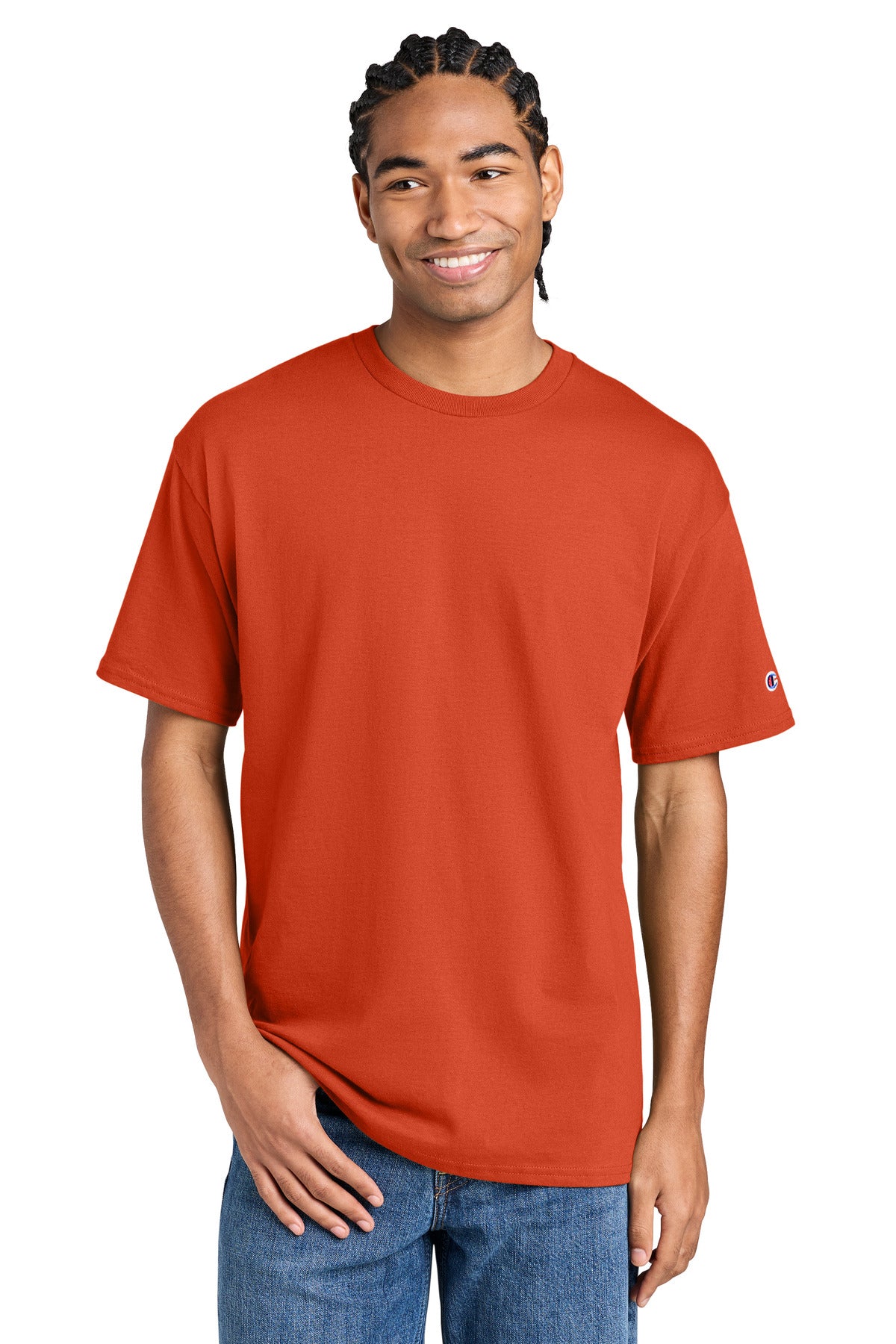 Champion Jersey Short Sleeve Tee CH1000 in Orange