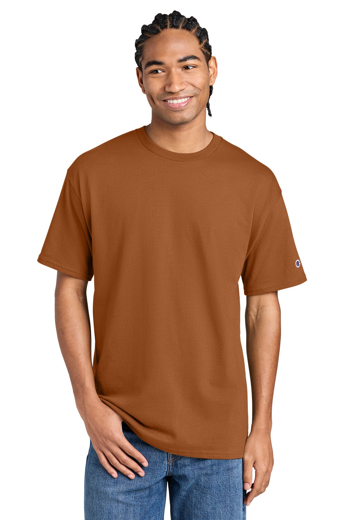 Champion Jersey Short Sleeve Tee CH1000 in Texas Orange