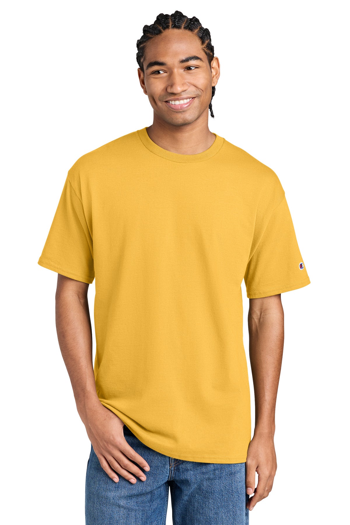 Champion Jersey Short Sleeve Tee CH1000 in Yellow Cab