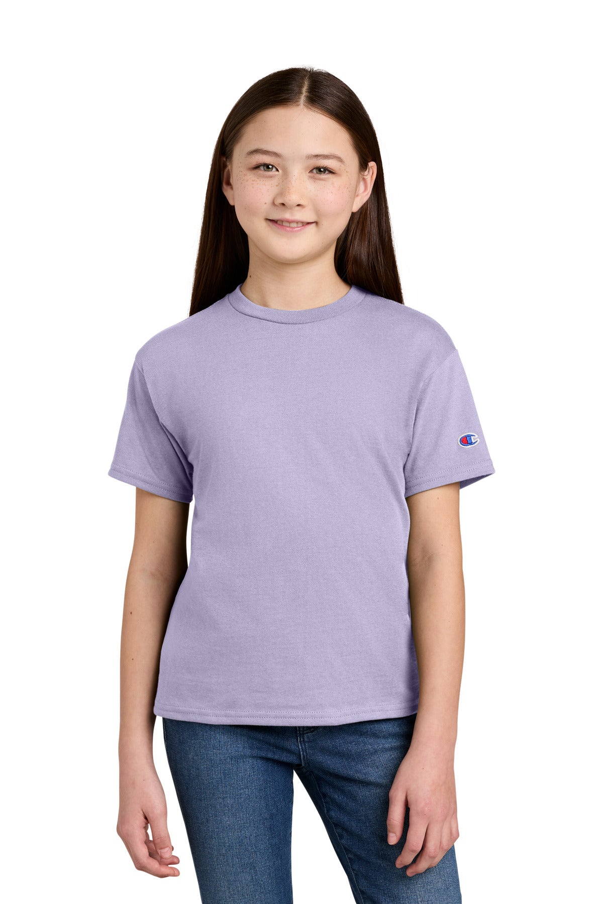 Champion Youth Jersey Short Sleeve Tee CH1081 in Urban Lilac