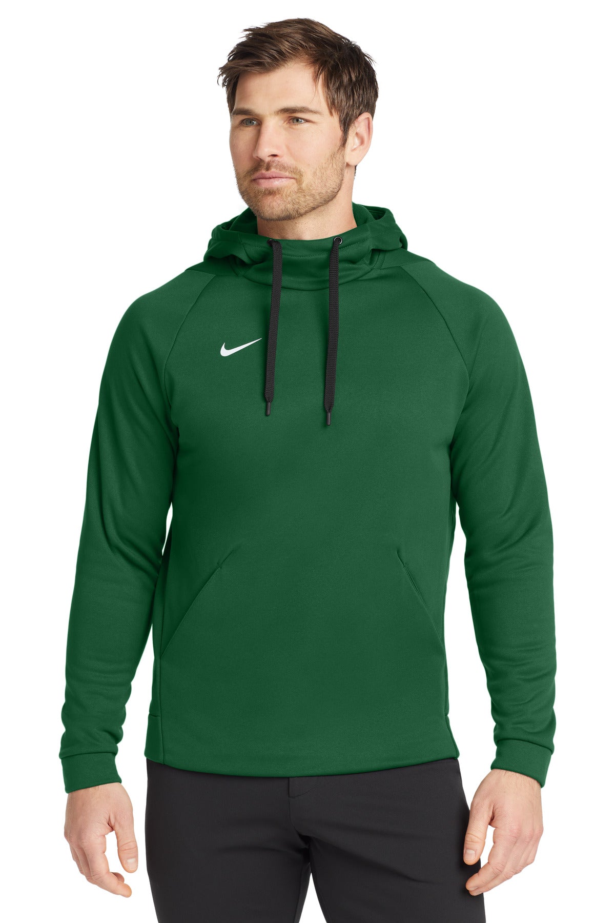 Nike Therma-FIT Pullover Fleece Hoodie  CN9473 in Team Dark Green
