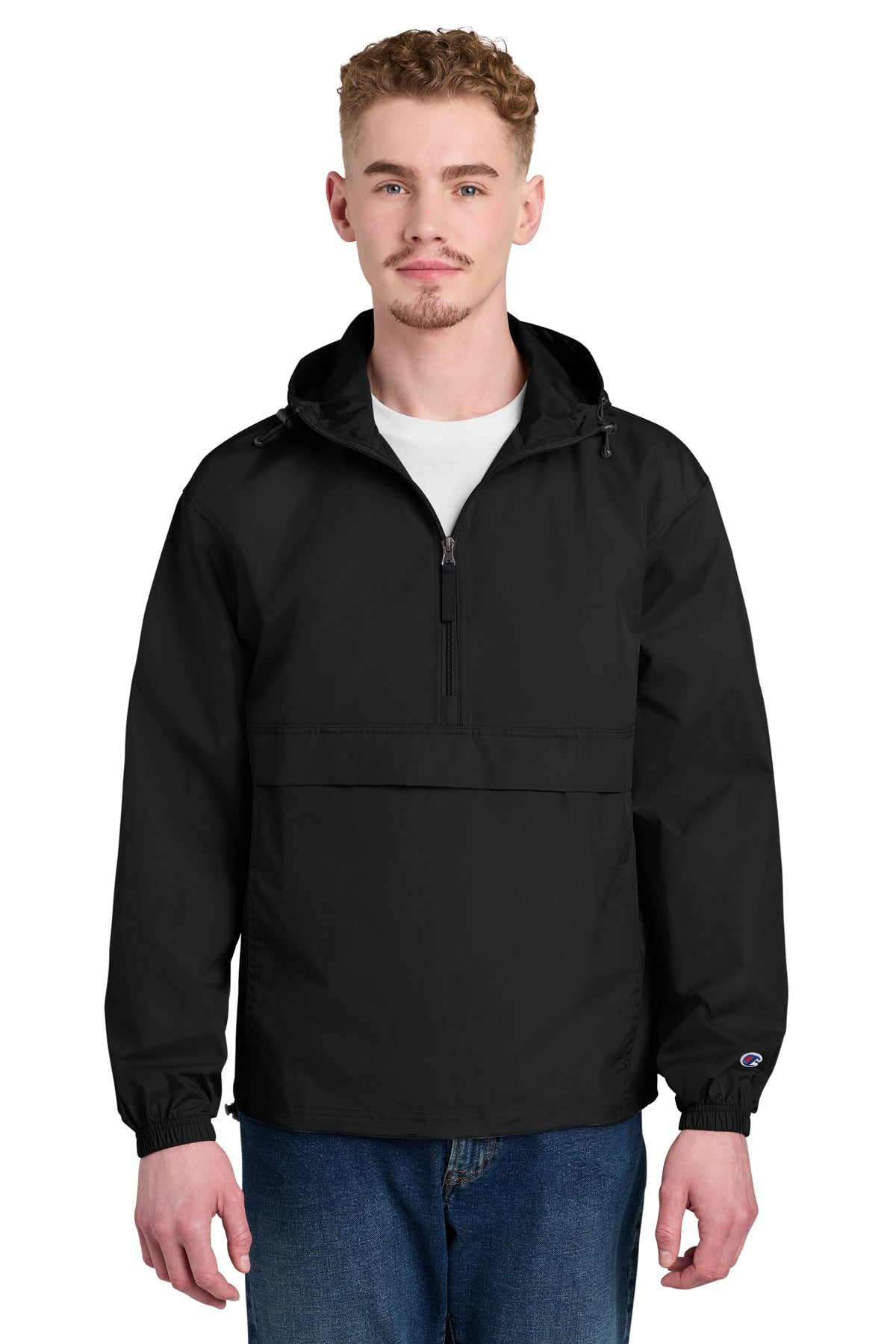 Champion Packable Anorak Jacket CO200 in Black