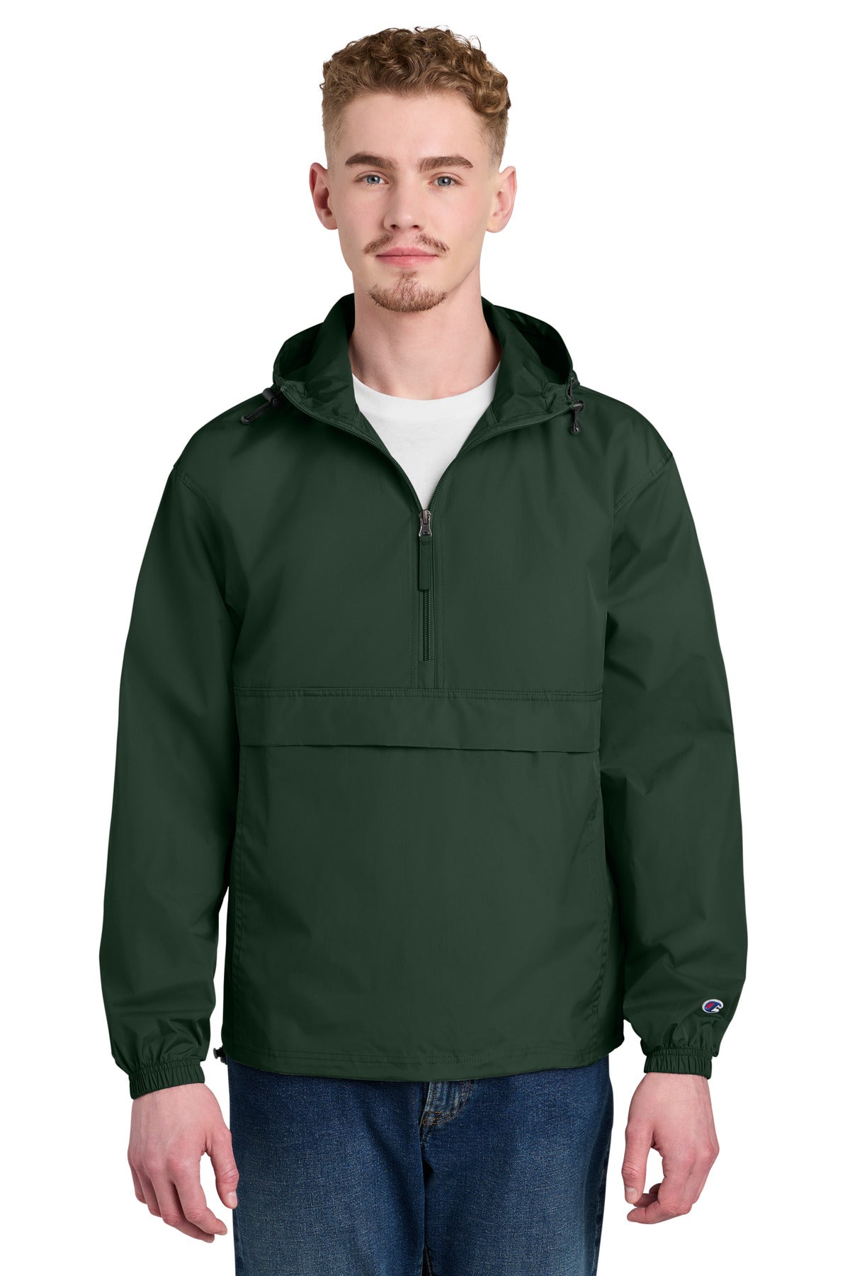 Champion Packable Anorak Jacket CO200 in Dark Green