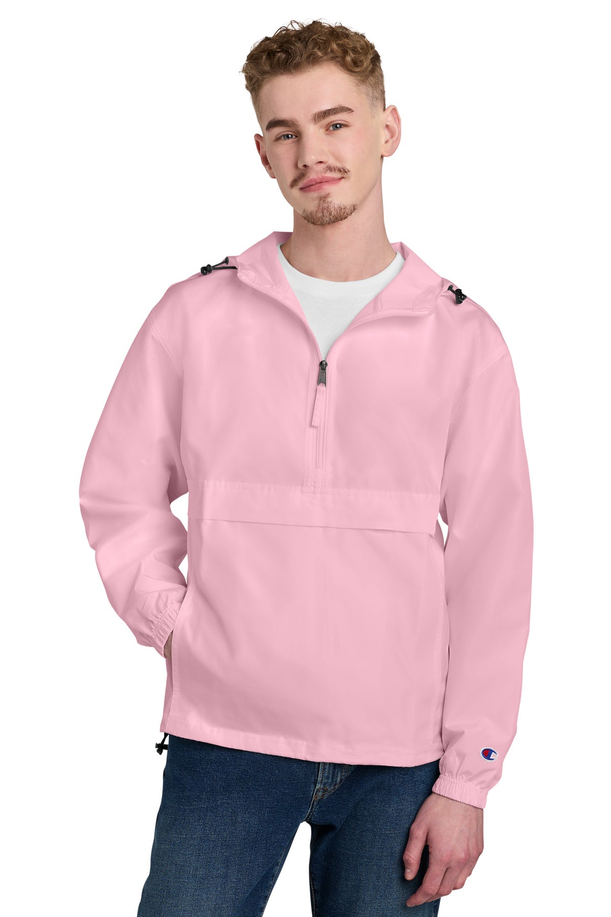 Champion Packable Anorak Jacket CO200 in Pink Candy