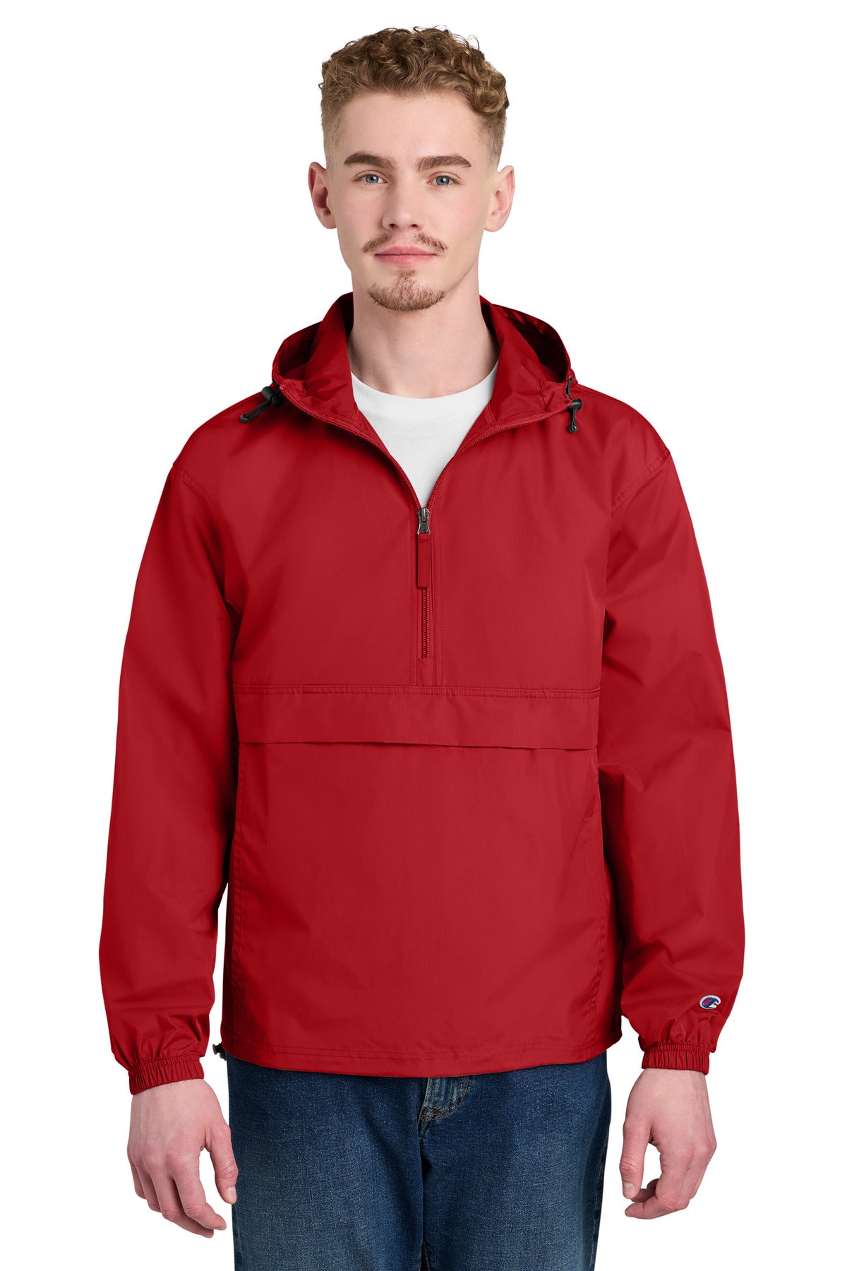 Champion Packable Anorak Jacket CO200 in Scarlet