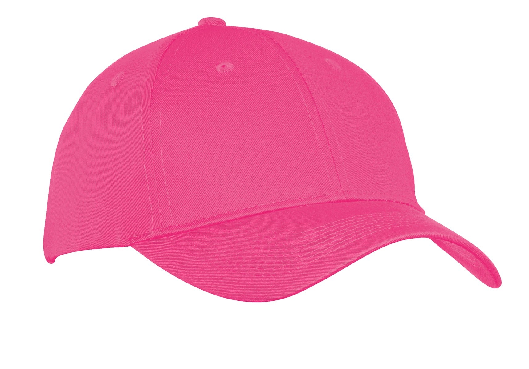 Port Authority Six-Panel Twill Cap.  CP80 in Neon Pink