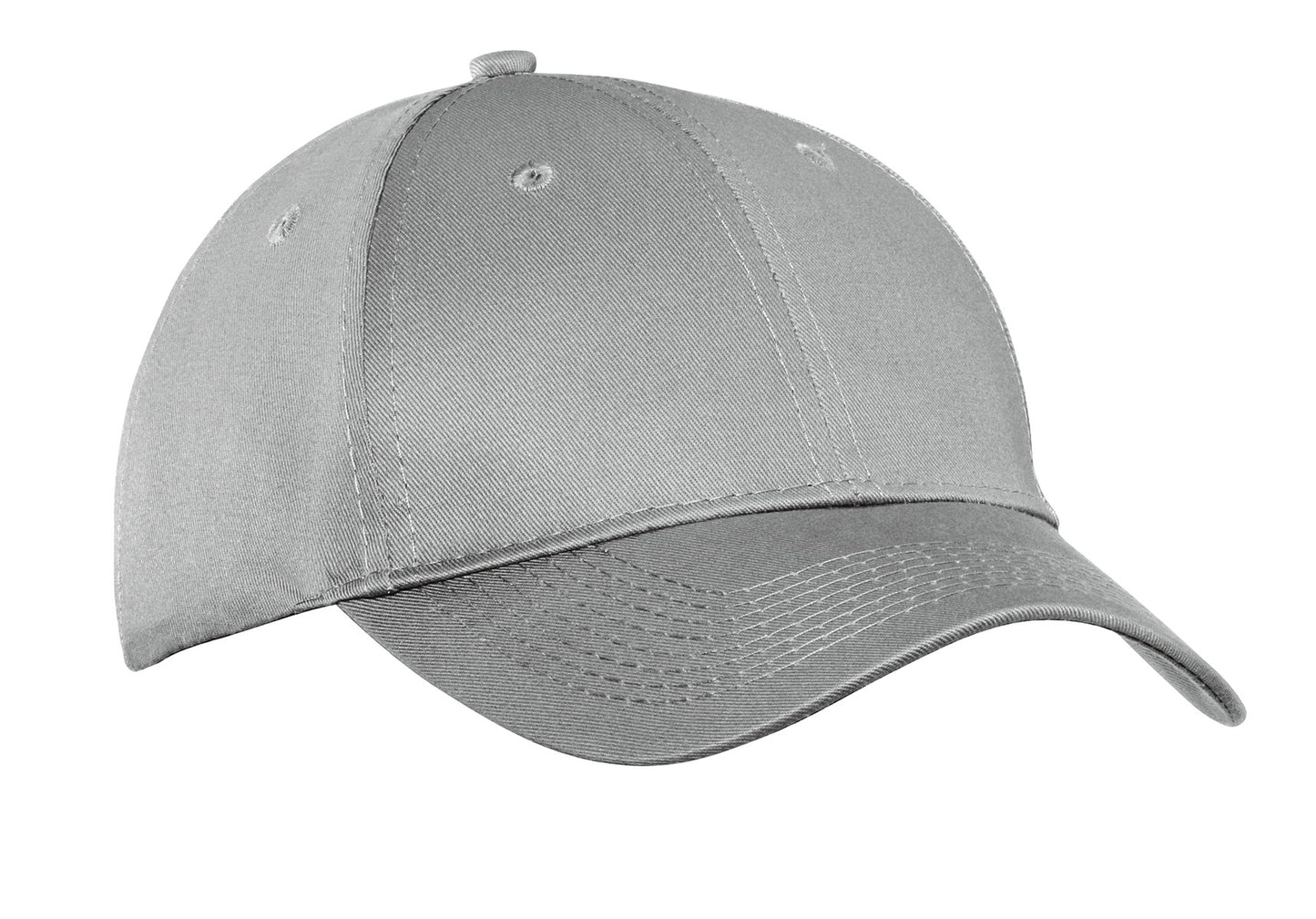 Port Authority Six-Panel Twill Cap.  CP80 in Silver