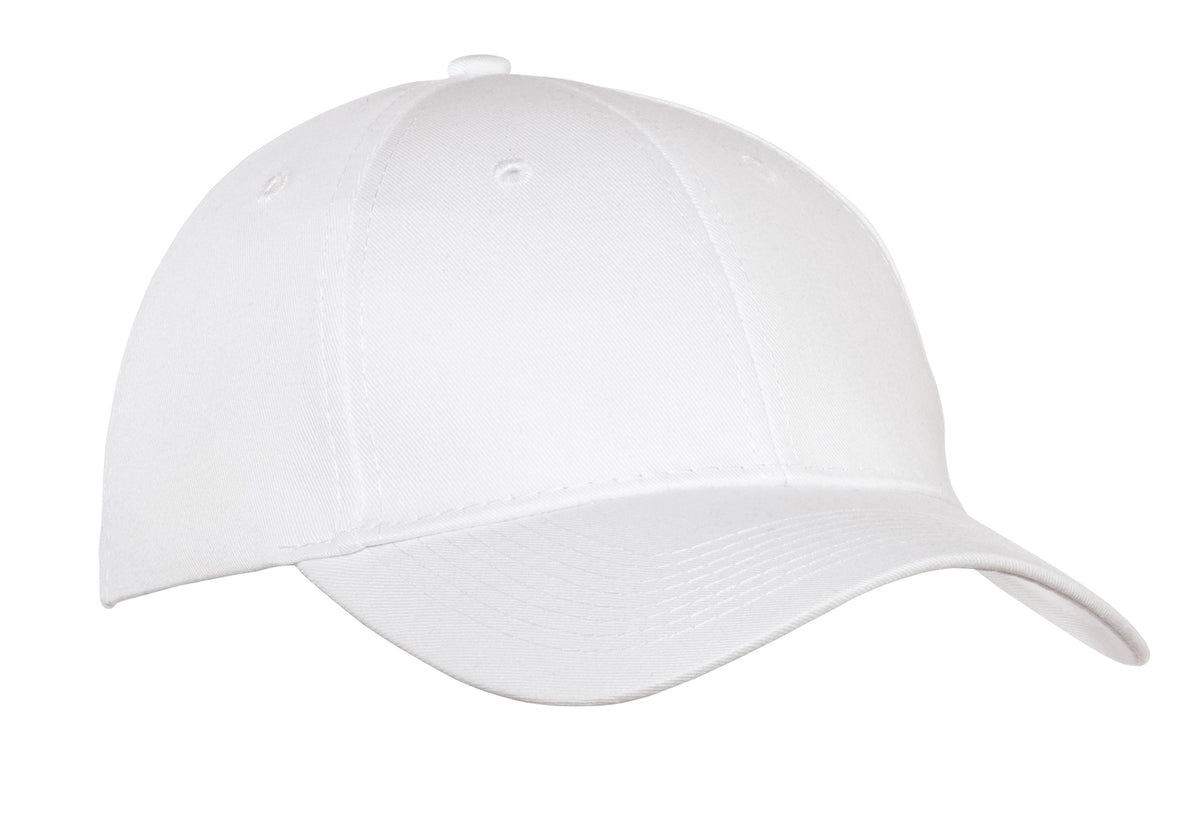 Port Authority Six-Panel Twill Cap.  CP80 in White