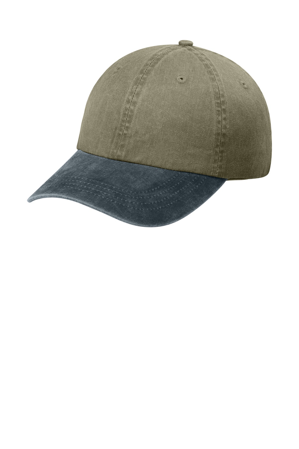 Port Authority Two-Tone Pigment-Dyed Cap.  CP83 in Khaki/ Graphite