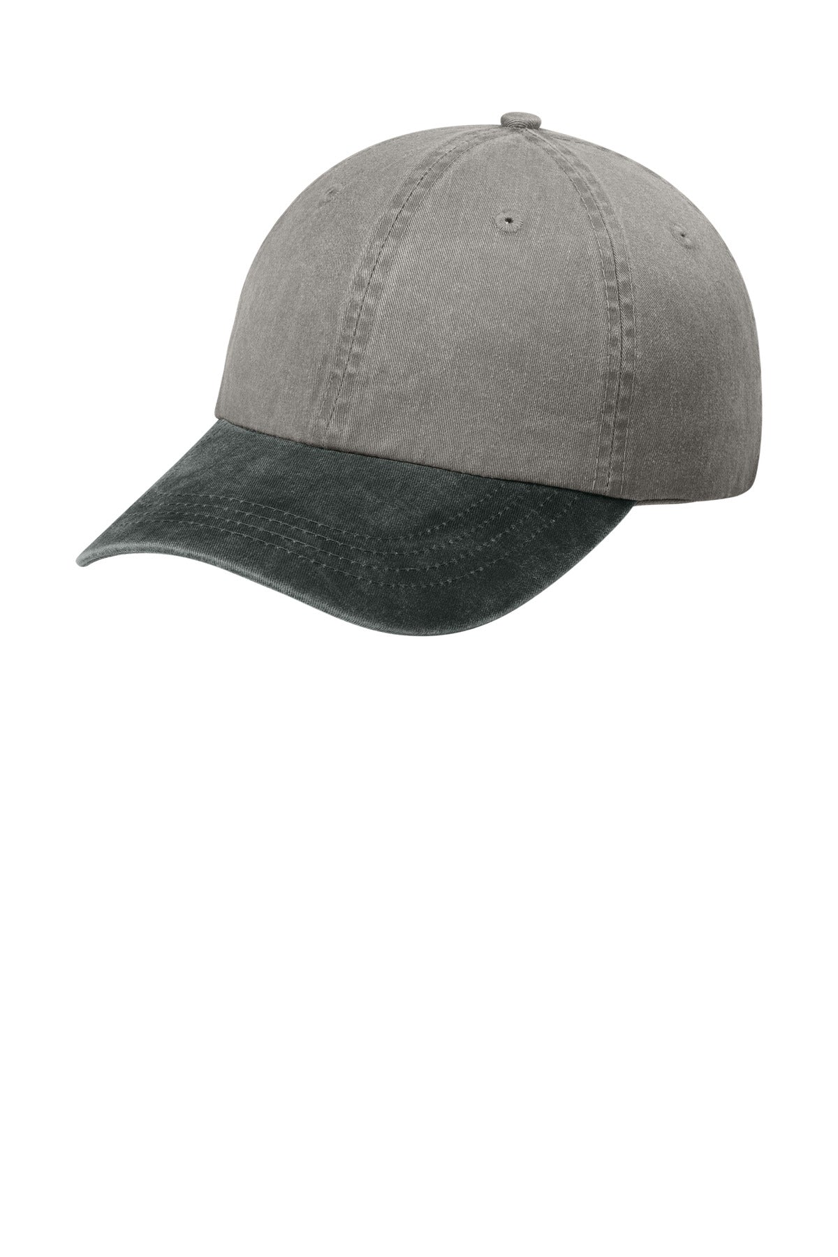 Port Authority Two-Tone Pigment-Dyed Cap.  CP83 in Pebble/ Black