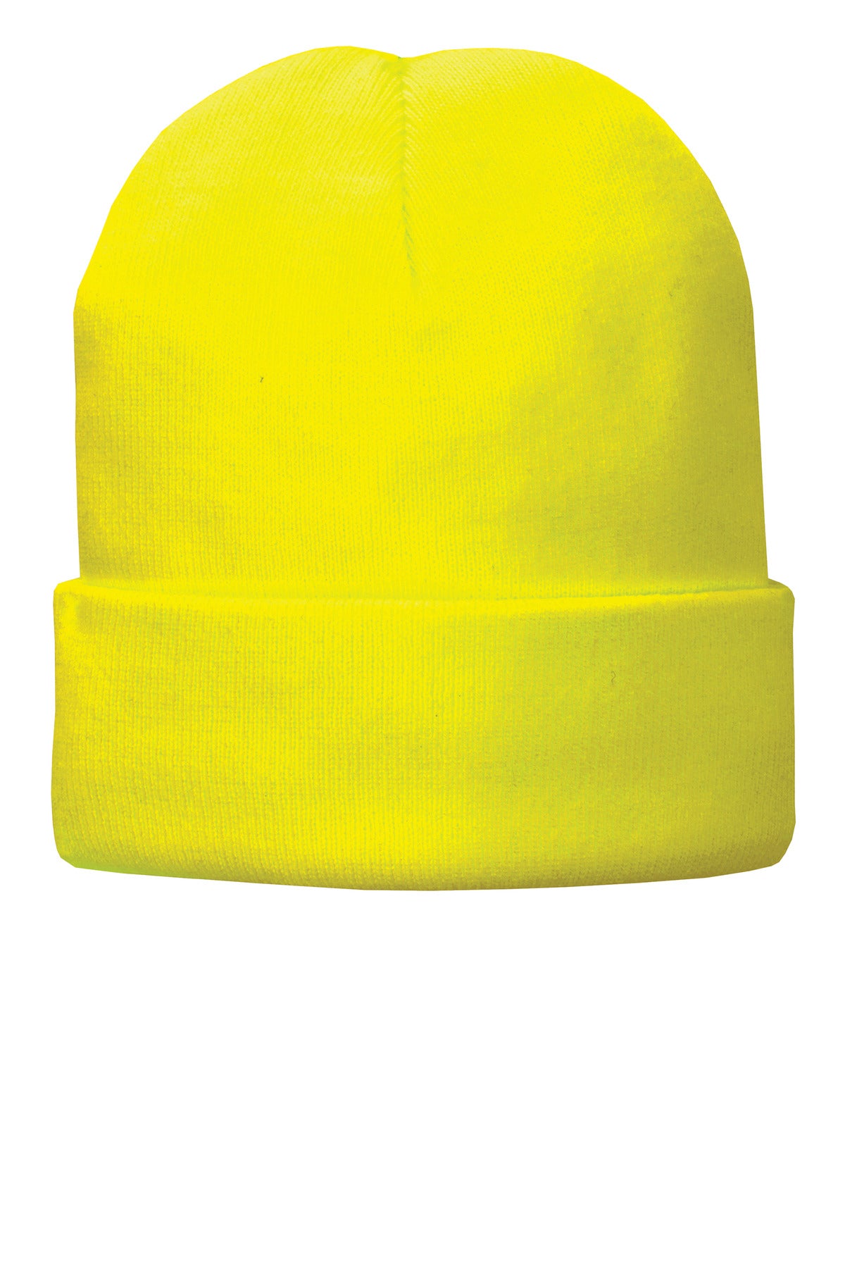 Port Authority Fleece-Lined Knit Cap. CP90L in Neon Yellow