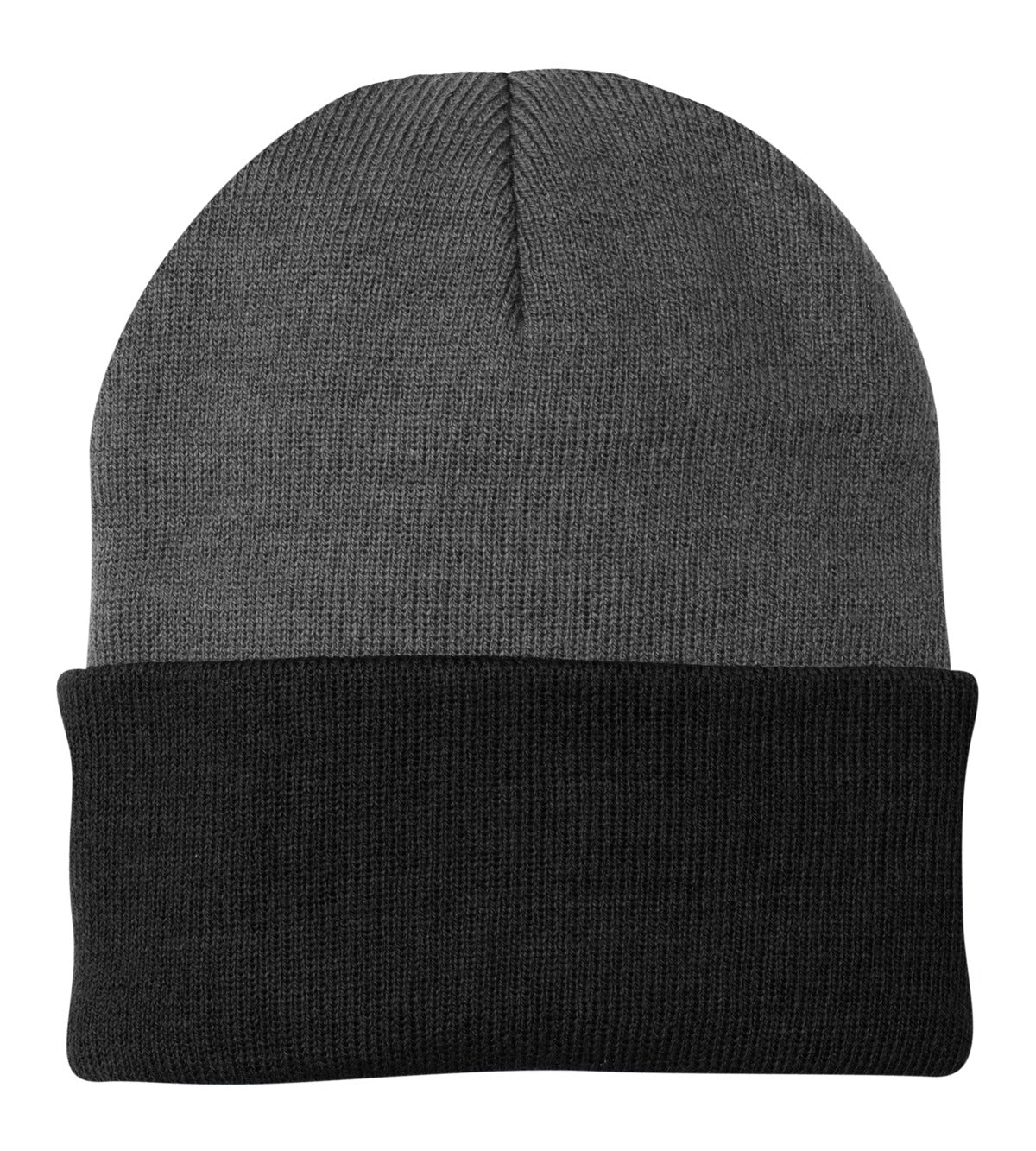 Port Authority Knit Cap.  CP90 in Athletic Oxford/ Black