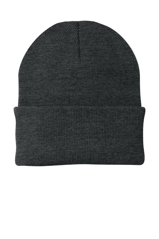 Port Authority Knit Cap.  CP90 in Charcoal Heather