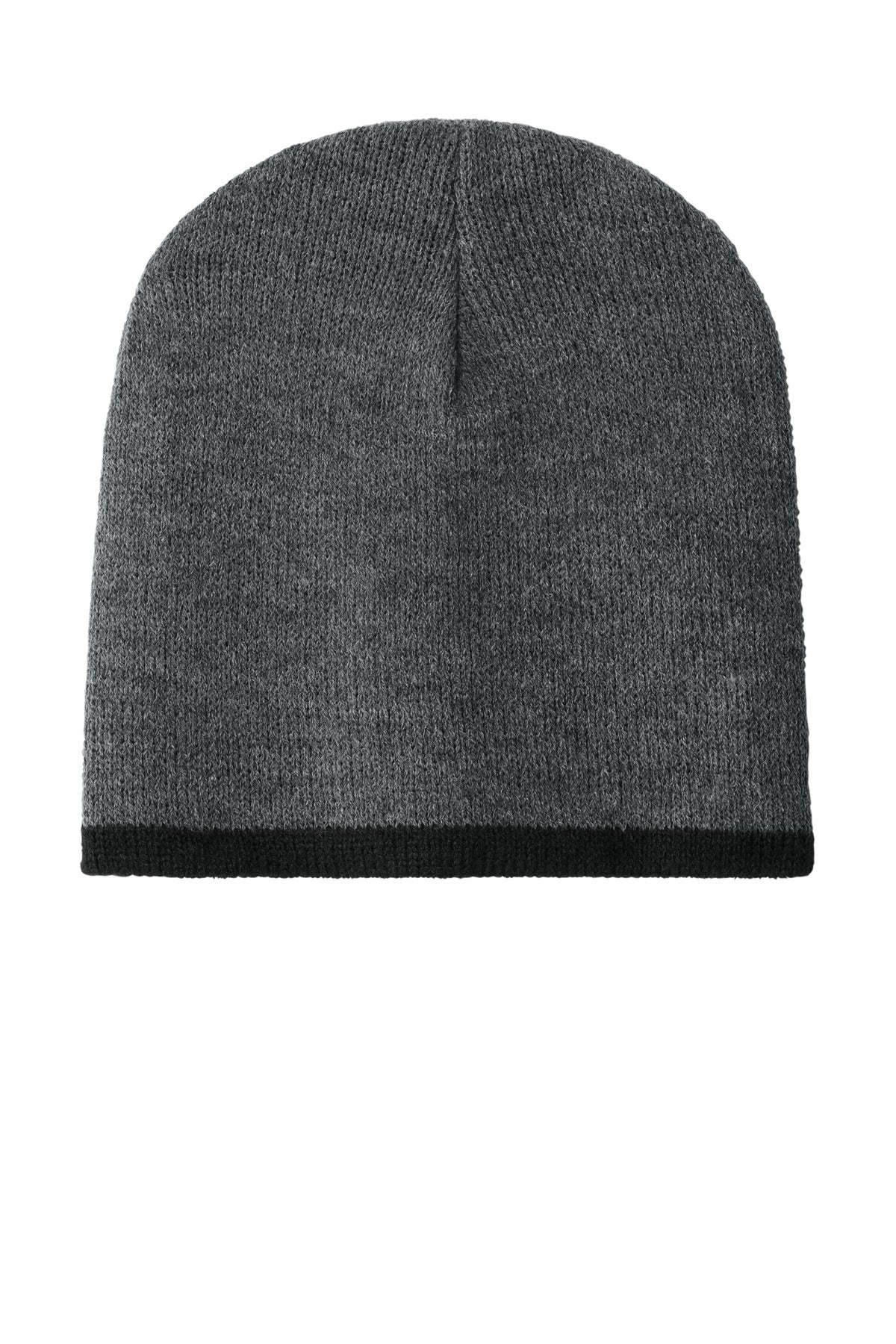Port Authority Beanie Cap.  CP91 in Athletic Oxford/ Black