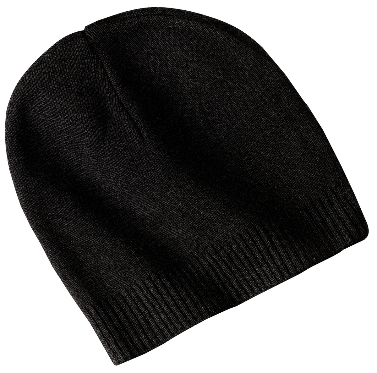 Port Authority 100% Cotton Beanie.  CP95 in Black