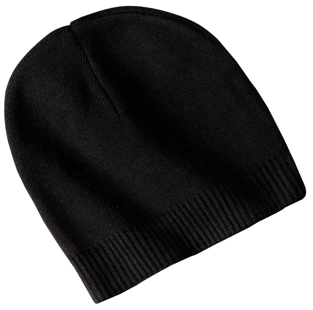 Port Authority 100% Cotton Beanie.  CP95 in Black