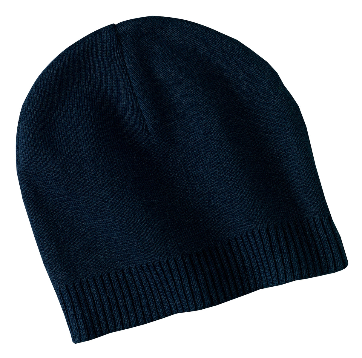 Port Authority 100% Cotton Beanie.  CP95 in Navy