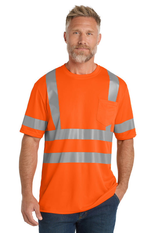 CornerStone  ANSI 107 Class 3 Mesh Tee. CS202 in Safety Orange