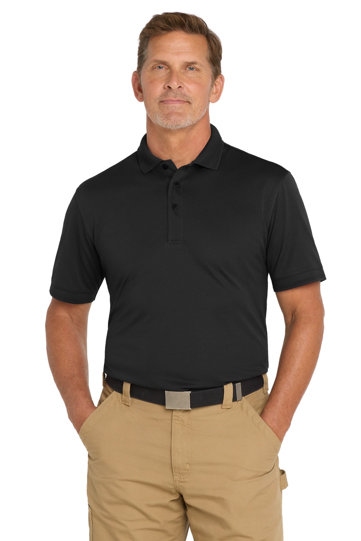CornerStone  Industrial Snag-Proof Pique Polo. CS4020 in Black