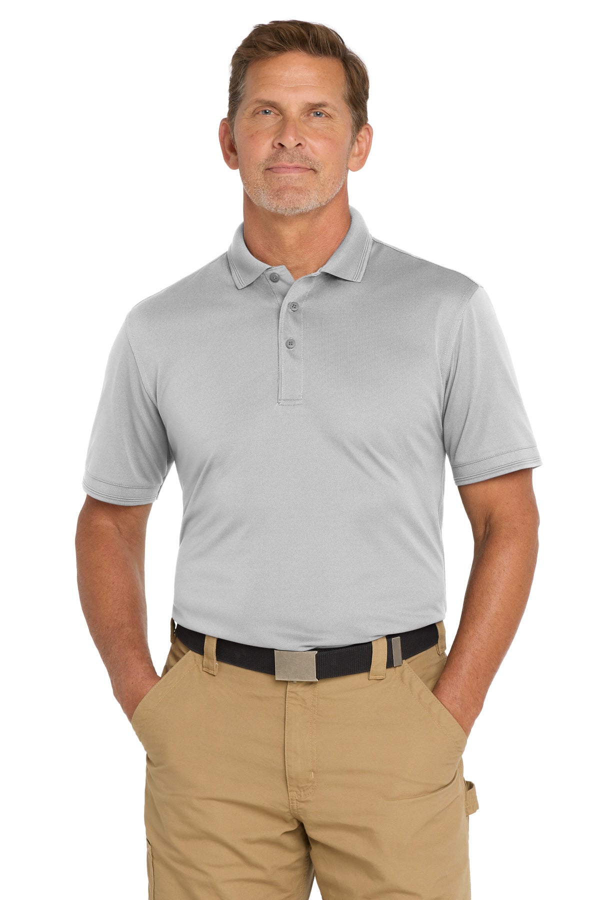 CornerStone  Industrial Snag-Proof Pique Polo. CS4020 in Light Grey