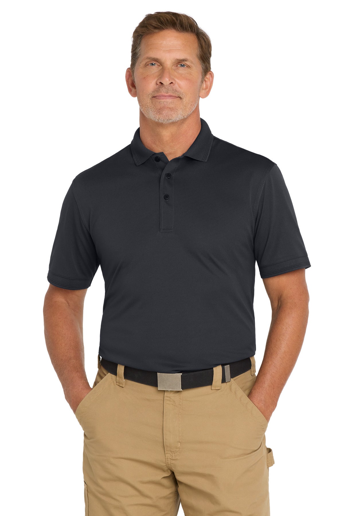 CornerStone  Industrial Snag-Proof Pique Polo. CS4020 in Navy Blue
