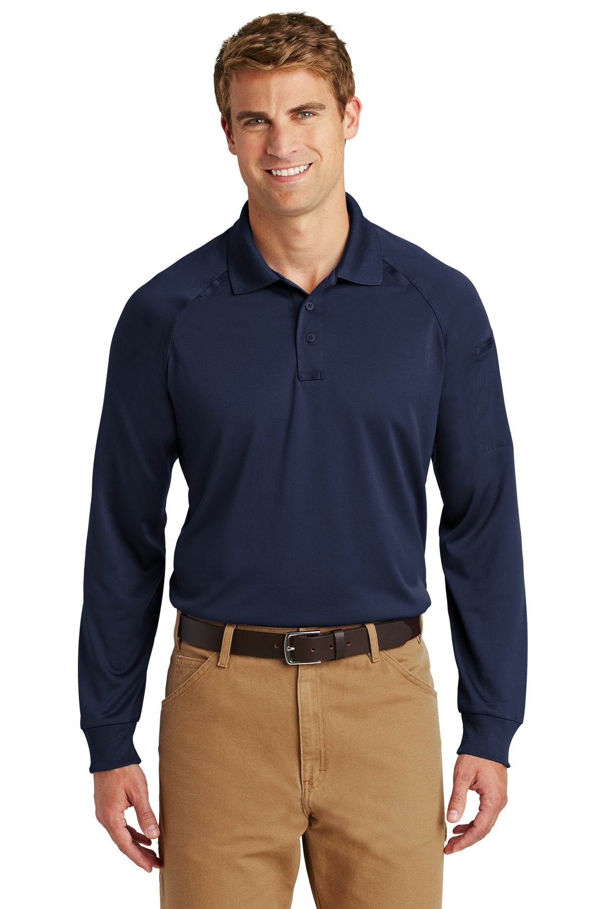 CornerStone - Select Long Sleeve Snag-Proof Tactical Polo. CS410LS in Dark Navy