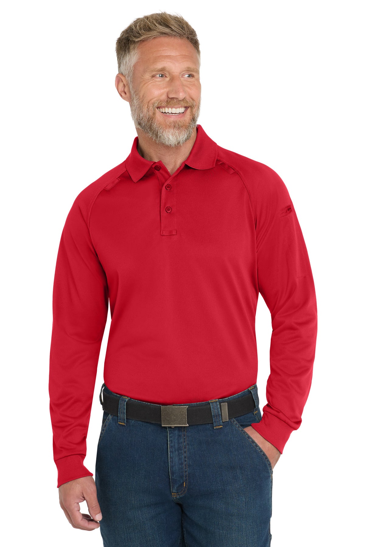 CornerStone - Select Long Sleeve Snag-Proof Tactical Polo. CS410LS in Red