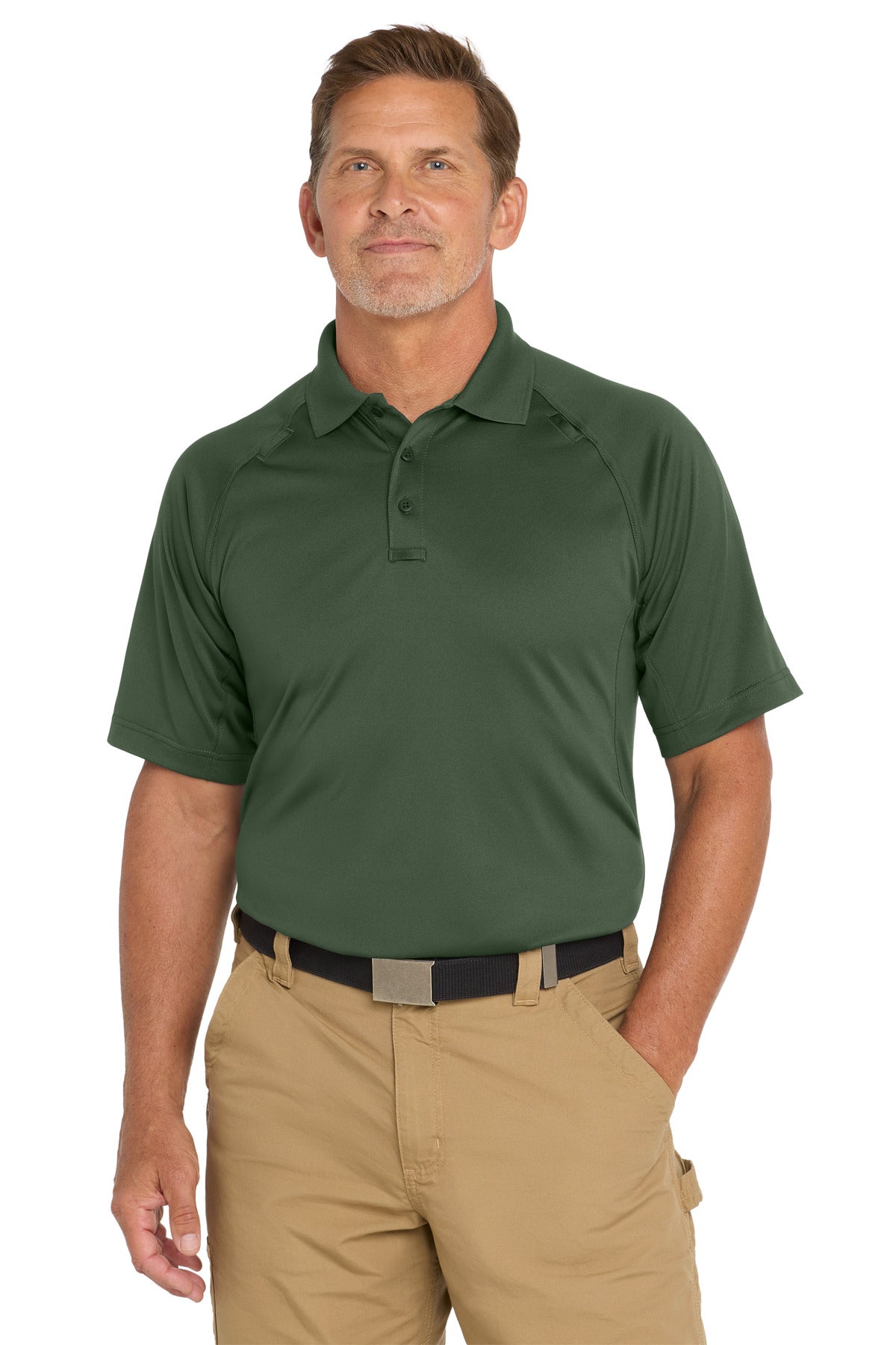 CornerStone - Select Snag-Proof Tactical Polo. CS410 in Dark Green