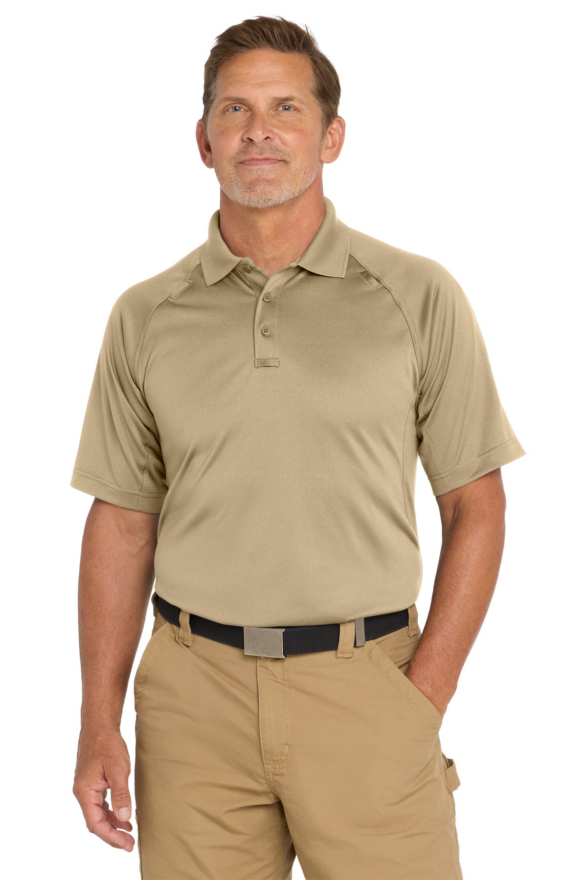 CornerStone - Select Snag-Proof Tactical Polo. CS410 in Tan