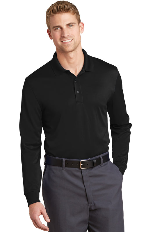 CornerStone Select Snag-Proof Long Sleeve Polo. CS412LS in Black