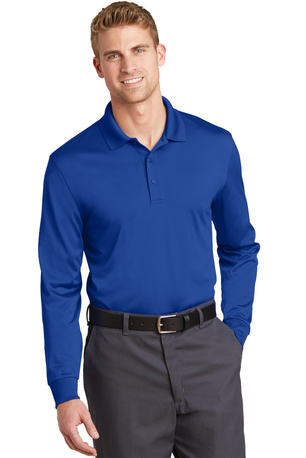 CornerStone Select Snag-Proof Long Sleeve Polo. CS412LS in Royal