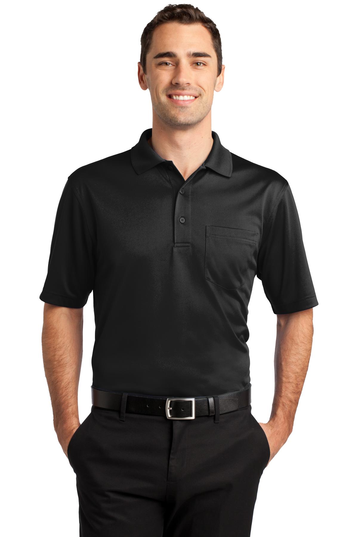 CornerStone Select Snag-Proof Pocket Polo. CS412P in Black