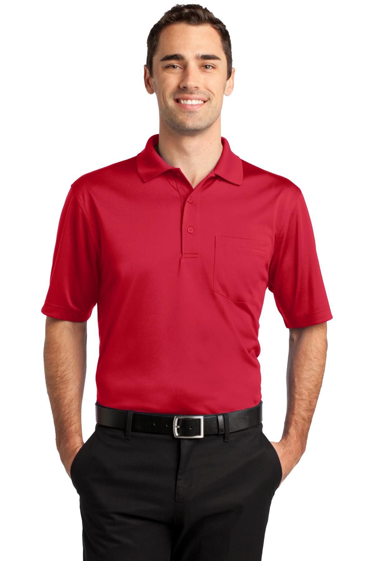 CornerStone Select Snag-Proof Pocket Polo. CS412P in Red