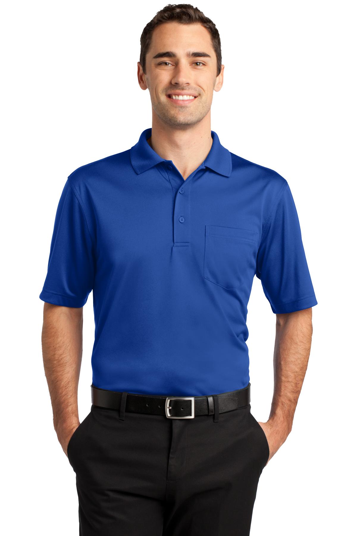 CornerStone Select Snag-Proof Pocket Polo. CS412P in Royal