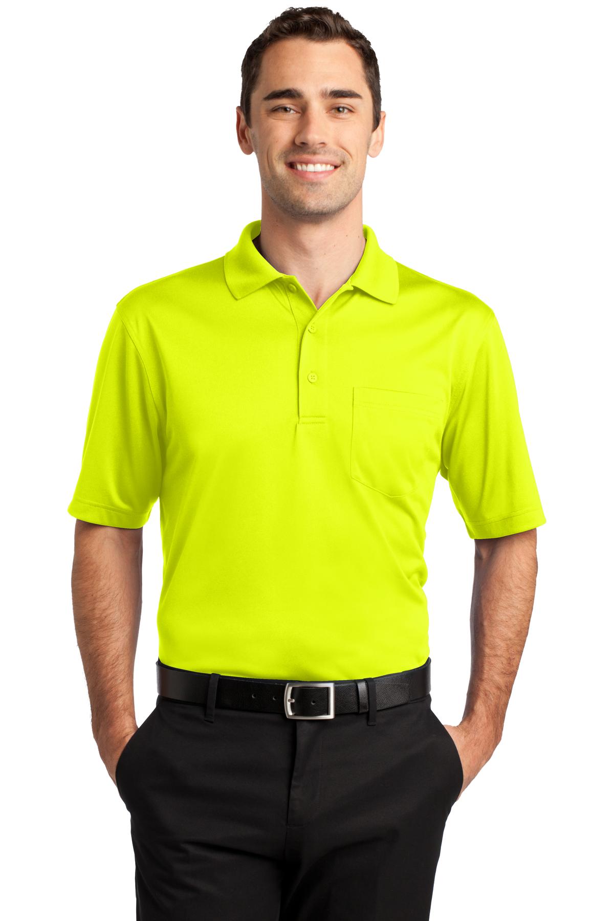 CornerStone Select Snag-Proof Pocket Polo. CS412P in Safety Yellow