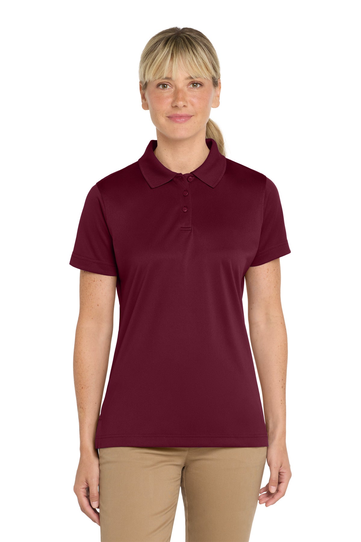 CornerStone Women's Select Snag-Proof Polo. CS413 in Maroon