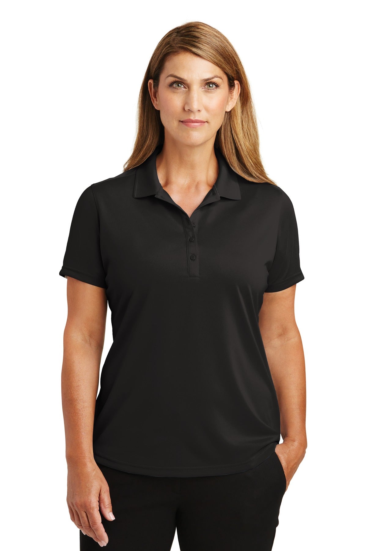 CornerStone Women's Select Lightweight Snag-Proof Polo. CS419 in Black