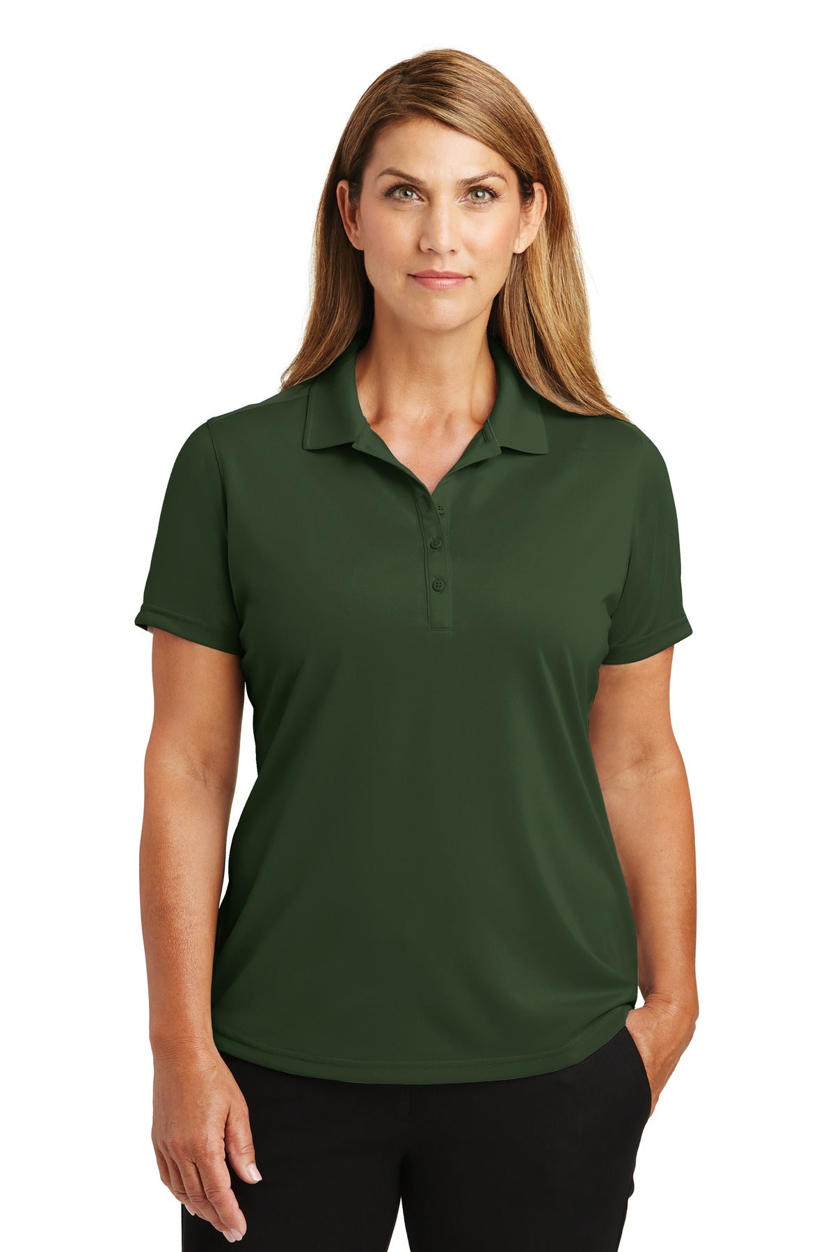 CornerStone Women's Select Lightweight Snag-Proof Polo. CS419 in Dark Green