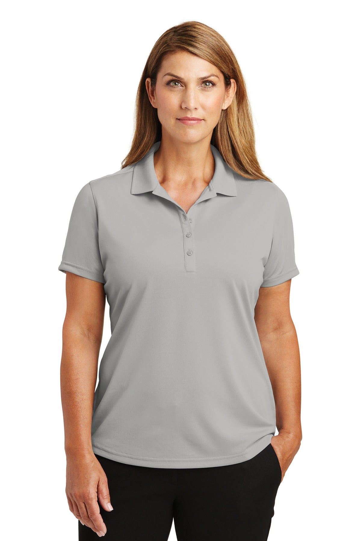CornerStone Women's Select Lightweight Snag-Proof Polo. CS419 in Light Grey