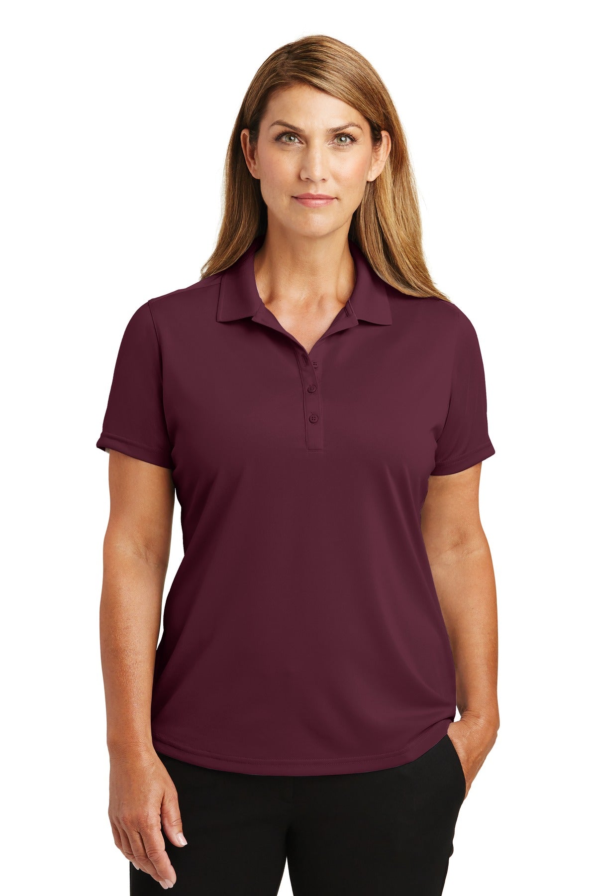 CornerStone Women's Select Lightweight Snag-Proof Polo. CS419 in Maroon