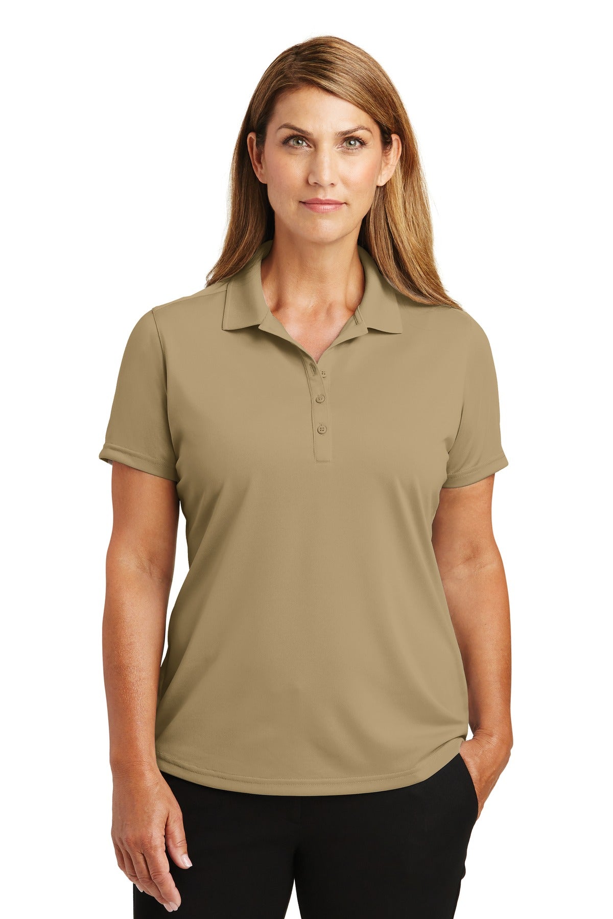 CornerStone Women's Select Lightweight Snag-Proof Polo. CS419 in Tan