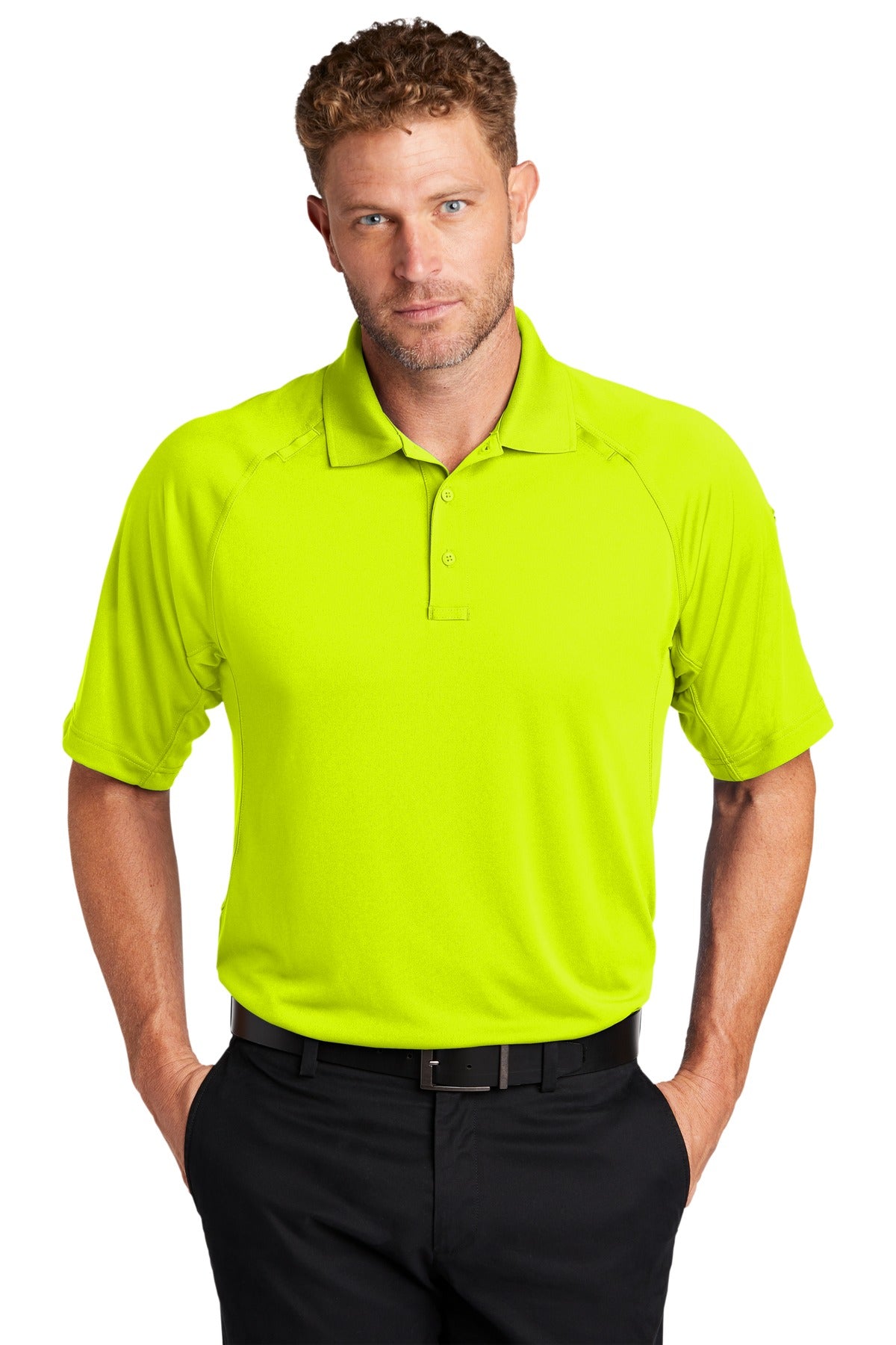 CornerStone  Select Lightweight Snag-Proof Tactical Polo. CS420 in Safety Yellow