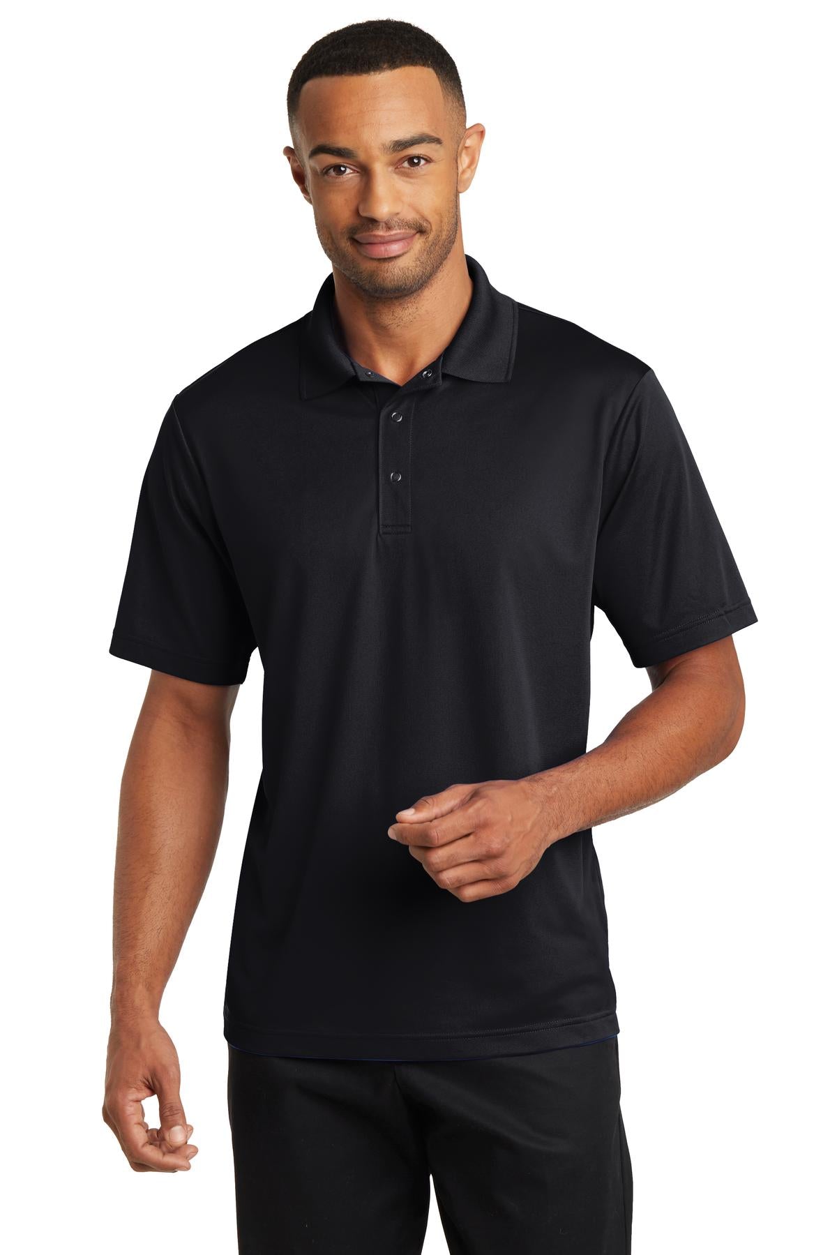 CornerStone Micropique Gripper Polo. CS421 in Black