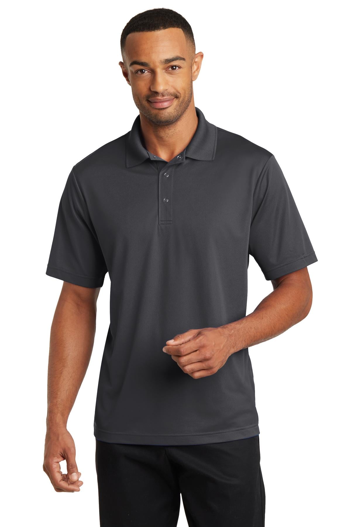 CornerStone Micropique Gripper Polo. CS421 in Iron Grey