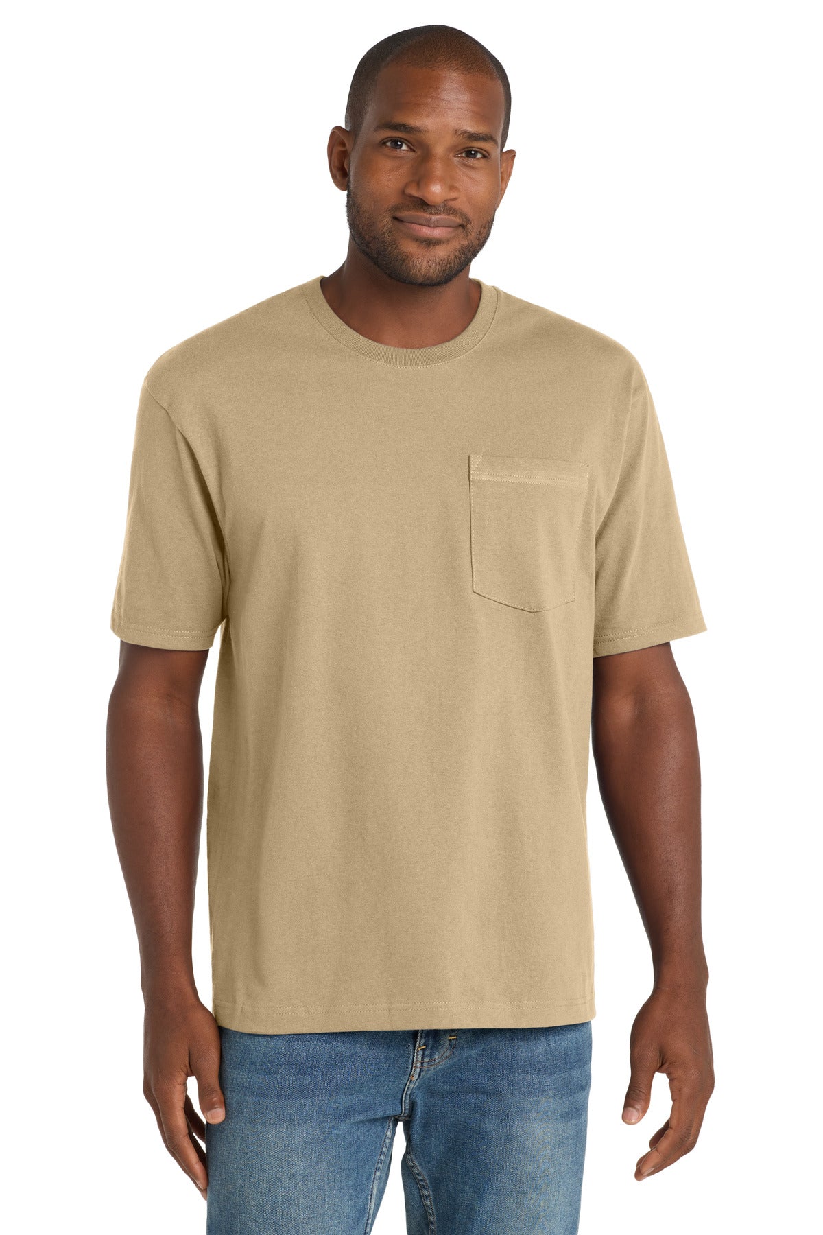 CornerStone  Workwear Pocket Tee CS430 in Tan