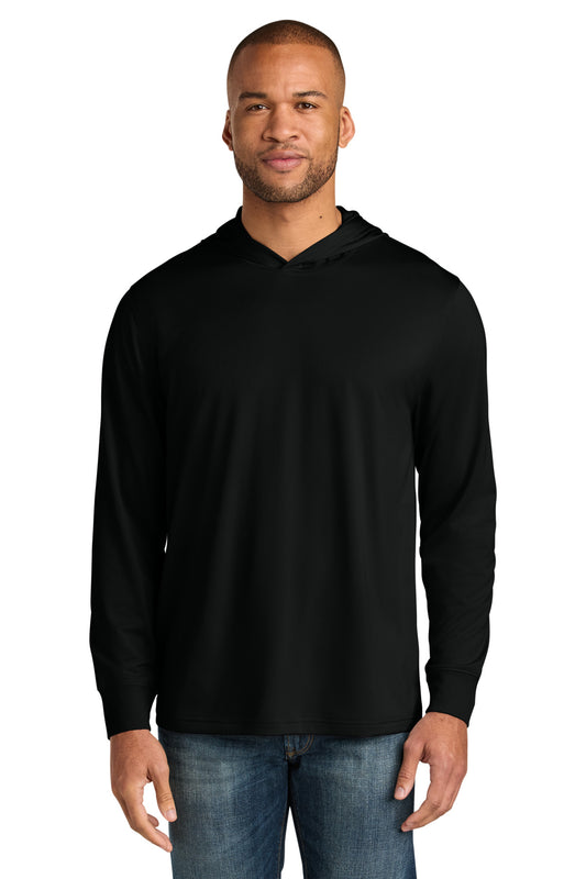 CornerStone Workwear Pro Long Sleeve Hooded Tee CS440LSH in Black