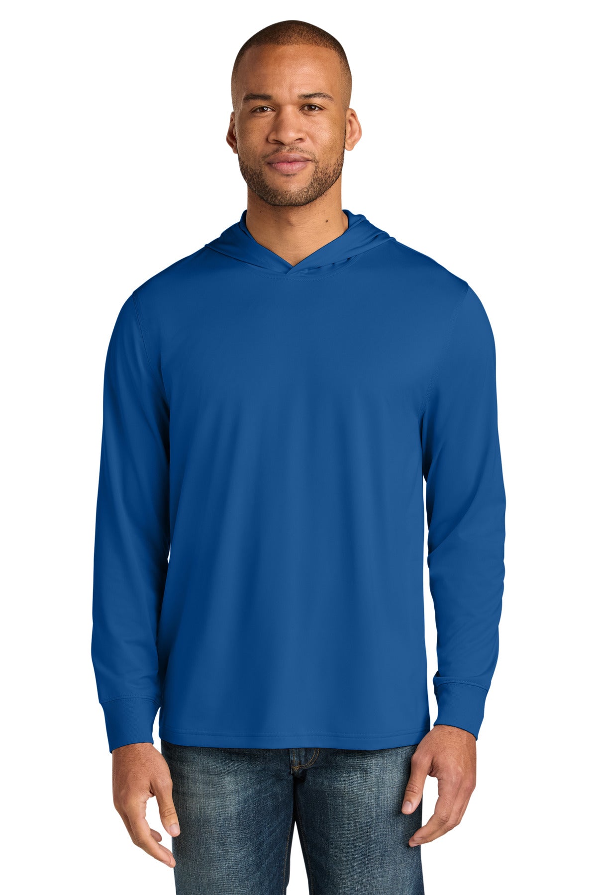 CornerStone Workwear Pro Long Sleeve Hooded Tee CS440LSH in Royal