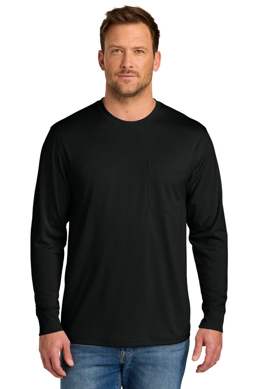 CornerStone Workwear Pro Long Sleeve Pocket Tee CS440LSP in Black