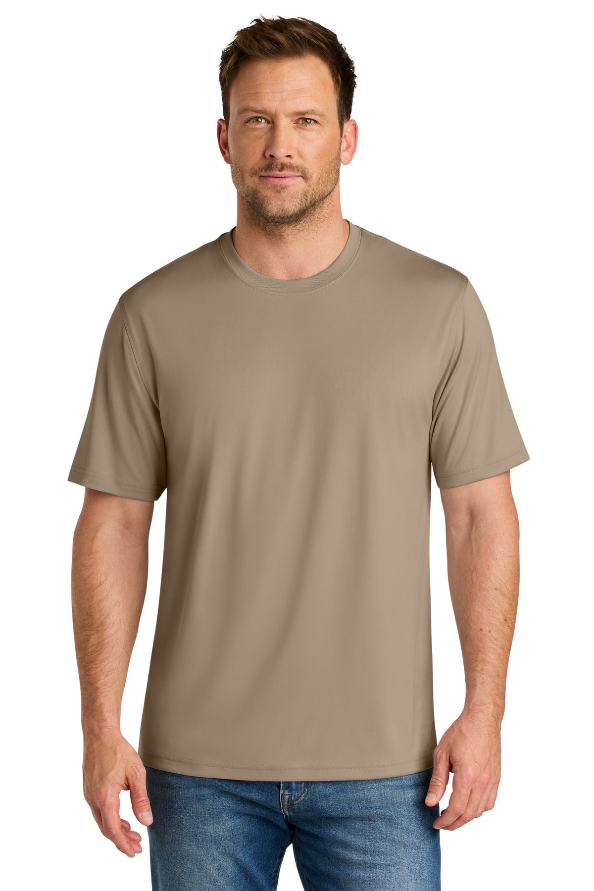 CornerStone Workwear Pro Short Sleeve Tee CS440 in Silver Tan